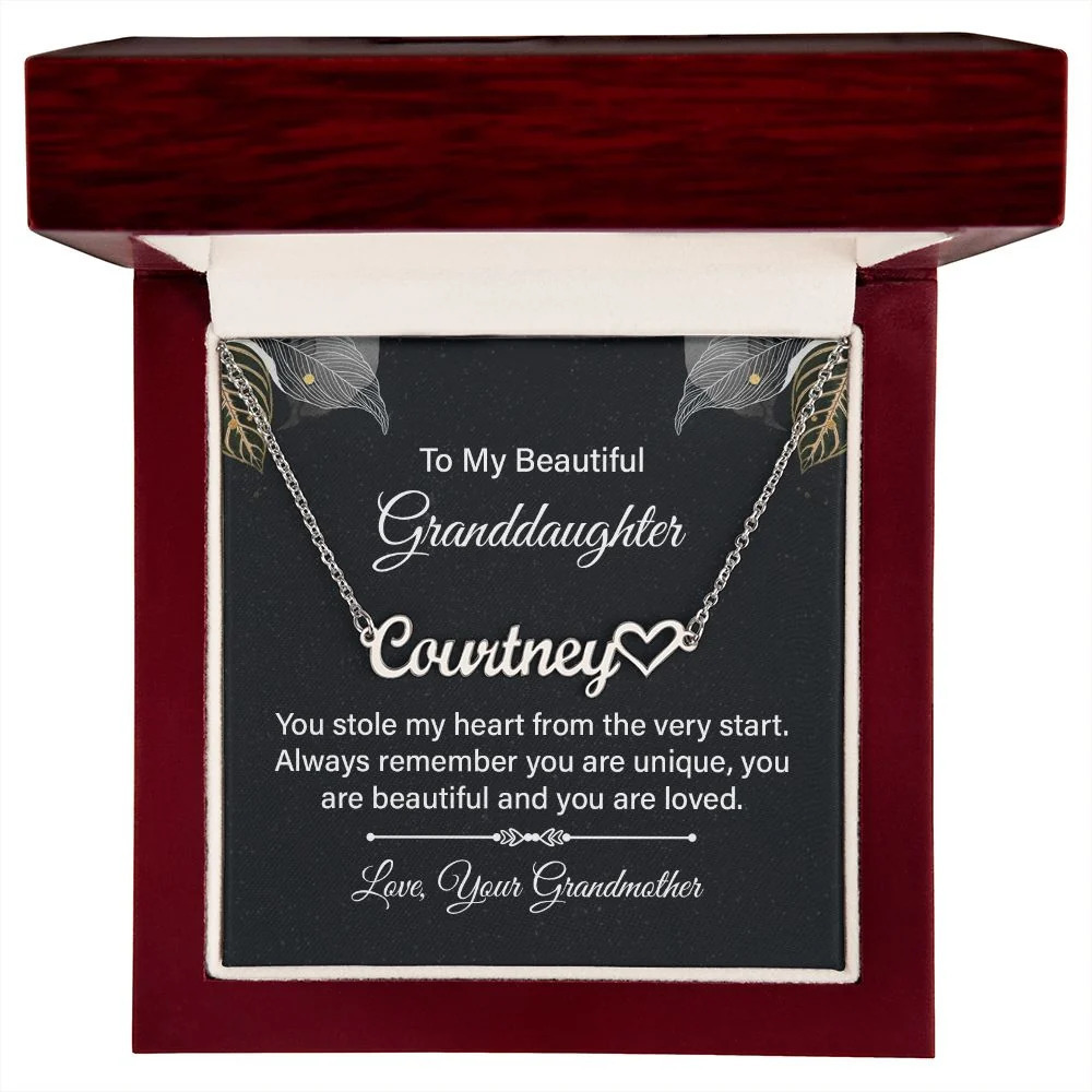 You Stole My Heart Personalized Silver Tone Heart Name Necklace Custom Gift Lu
